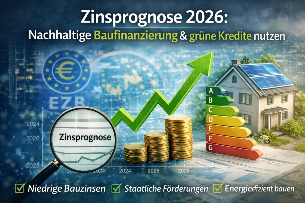 Zinsprognose 2026 für nachhaltige Baufinanzierung und grüne Kredite